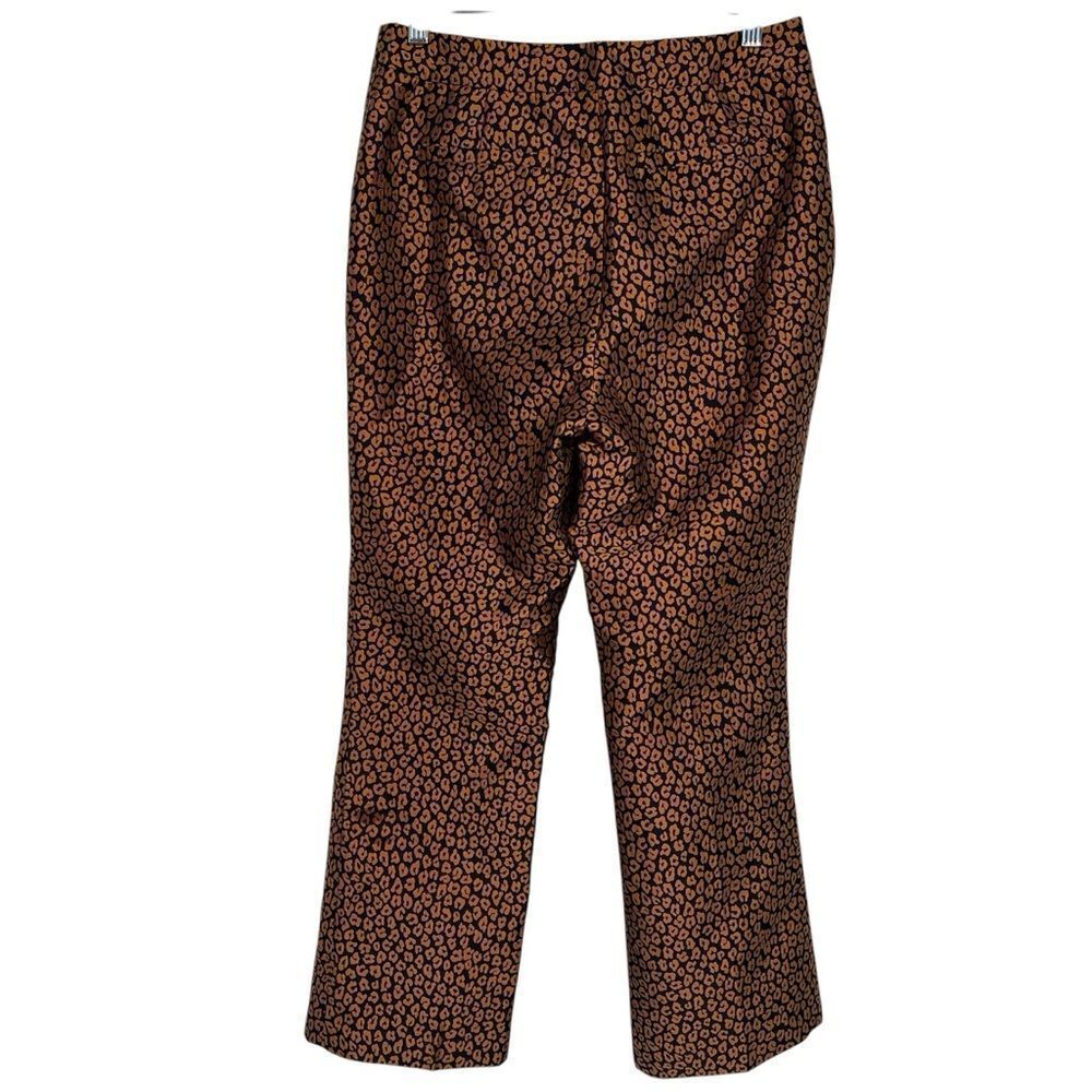 Kate Spade Flora Cheetah Print Jacquard Cropped Pants size 4 Black/Bronze - Picture 4 of 7